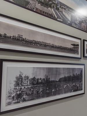 Image of the Take a Longer Look: Panoramic Photographs from the Provincial Archives of Alberta exhibit in place