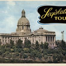 Legislative Building Tour Brochure, 1962, Page 1, Provincial Archives of Alberta, GR1971.0167/1