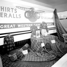 Great Western Garment Co. Display at Exhibition July 18, 1947 <BR />Bl. 1364/1 <BR />Photographer: Alfred Blyth
