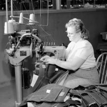 Great Western Garment Co. Interior March 10, 1958 <BR />Bl. 2415/3 <BR />Photographer: Alfred Blyth